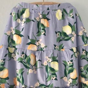 NWT Skirt - Ann Taylor - Tiered Midi Skirt - Lemon Print - Size 12 - NEW